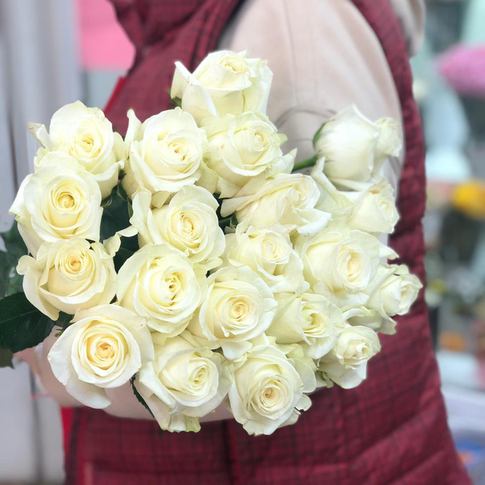 Роза белая 50см