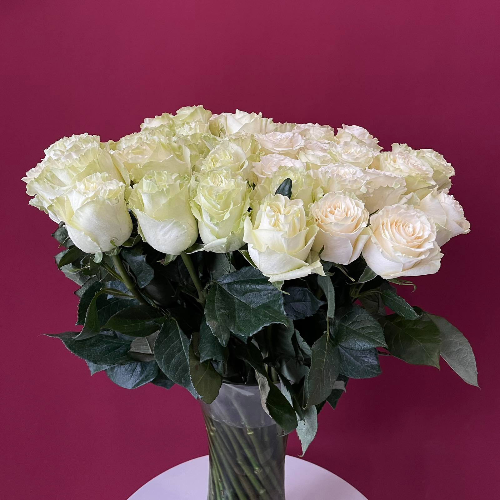 Белая роза 60 см